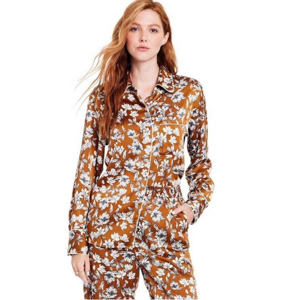 Women's Floral Button Front Blouse La Ligne x - Target Brown